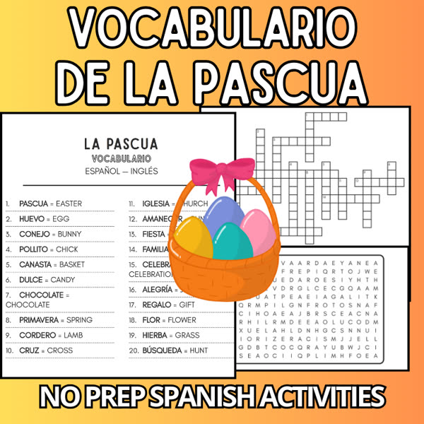 La Pascua vocabulary packet